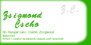 zsigmond cseho business card